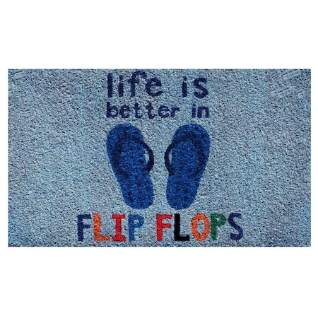 Configuracion 17 x 29 in. Life is Better Rectangular Doormat Multi Color CO3367126